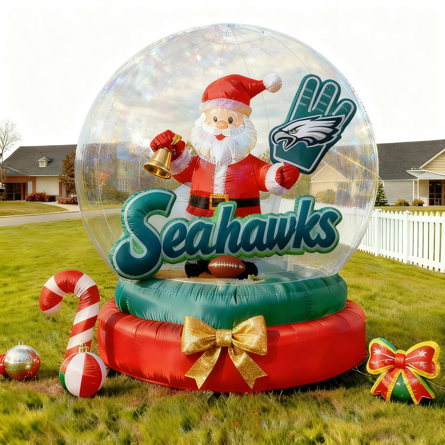 Christmas Inflatable Santa Claus Snowglobe Decoration