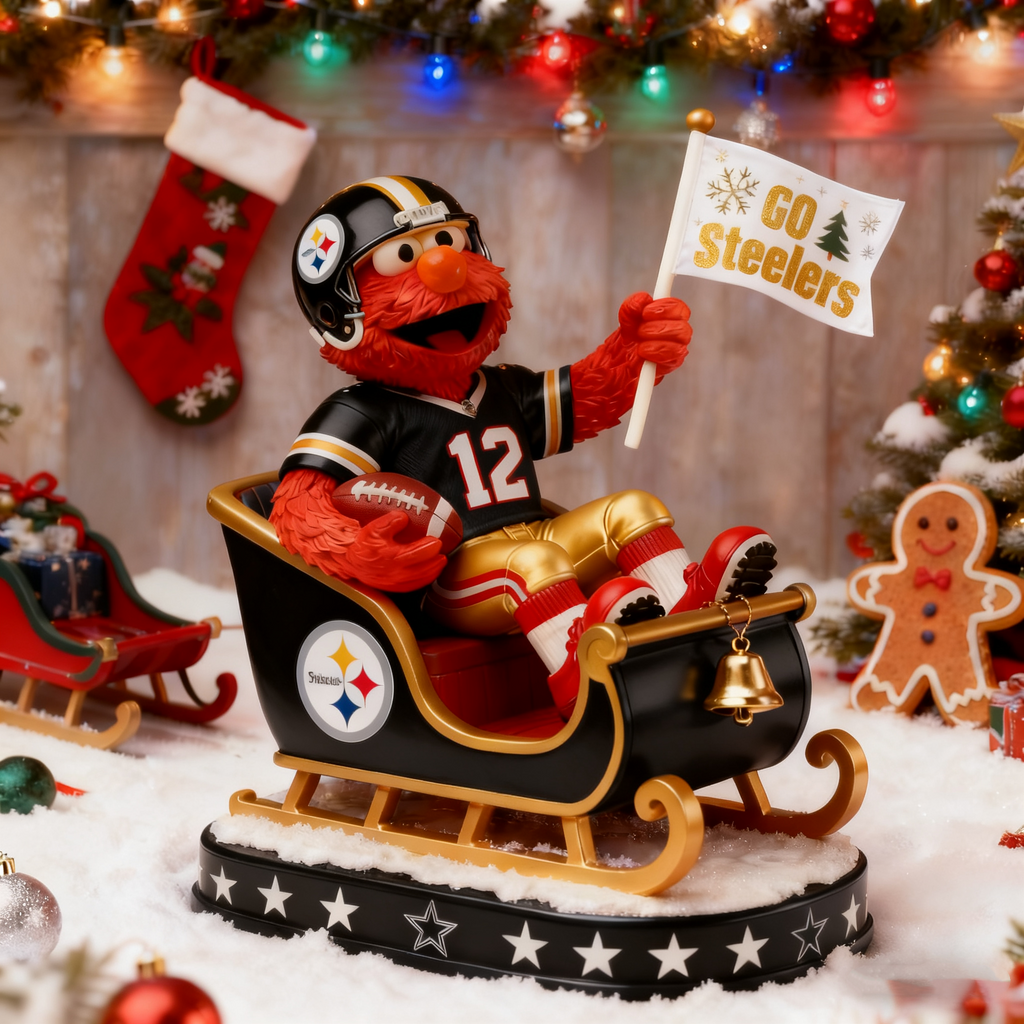 Sesame Street Elmo Holiday Sleigh Collectible Statues