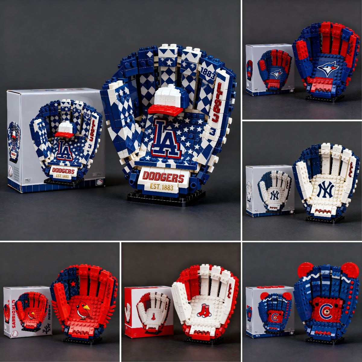 MLB Teams Baseball Glove Building Block Set