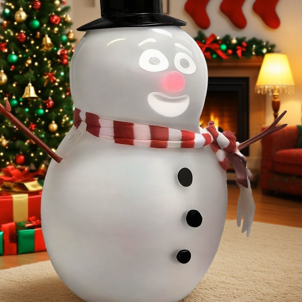 ⛄️Talking Animated  Claus with Snow man Built in Projector & Speaker Plug'n Play🎄
