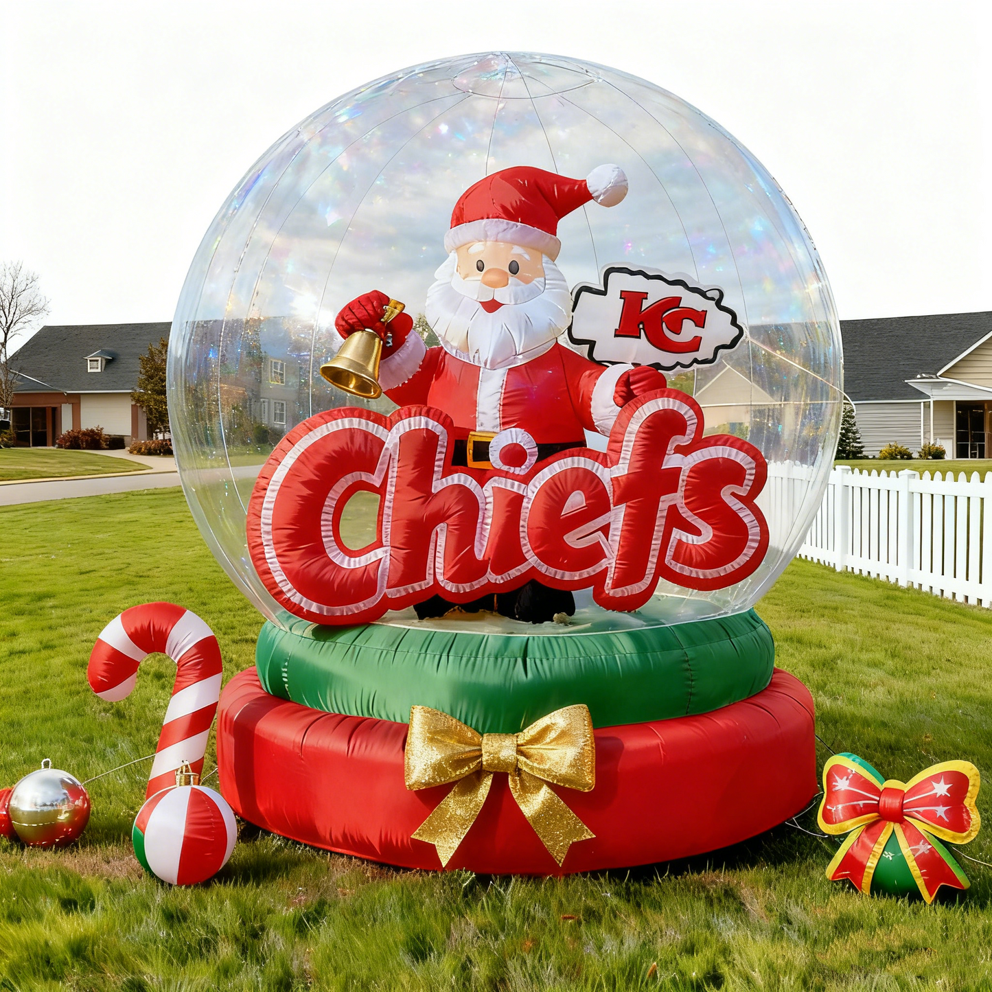 Christmas Inflatable Santa Claus Snowglobe Decoration