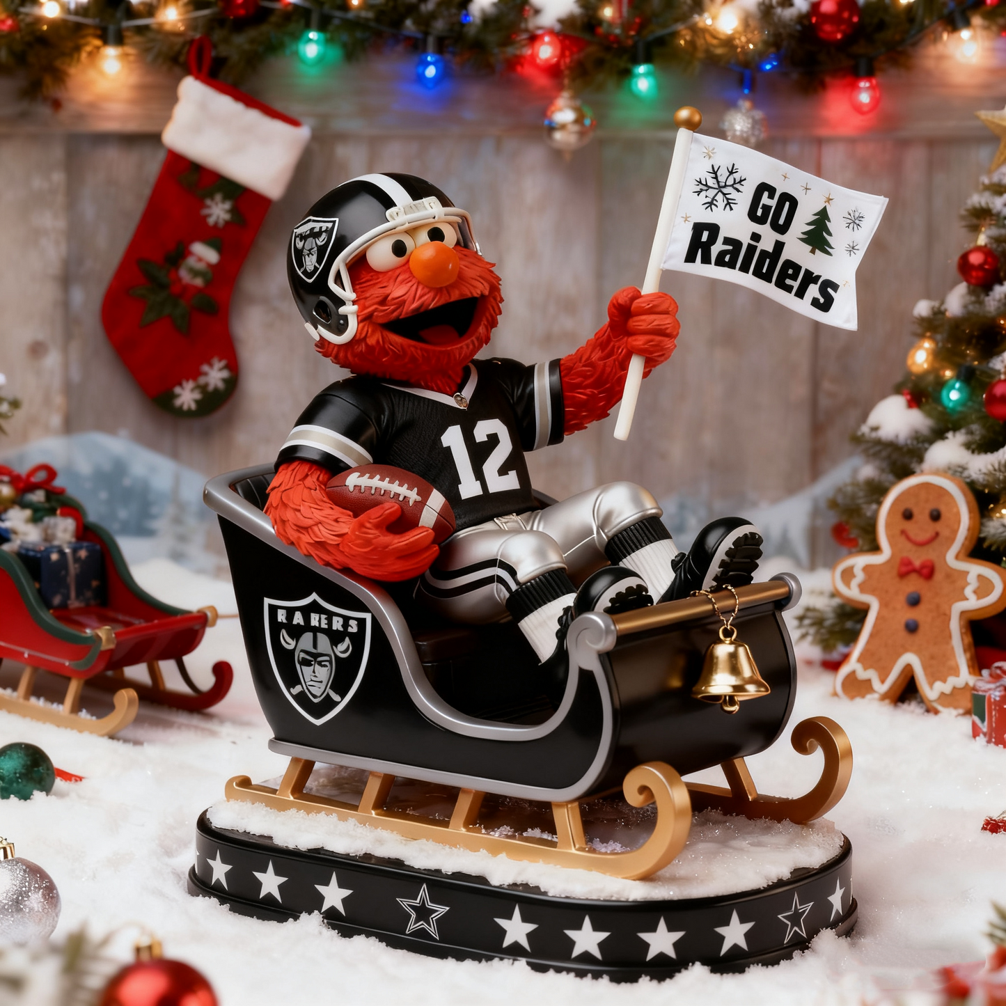Sesame Street Elmo Holiday Sleigh Collectible Statues