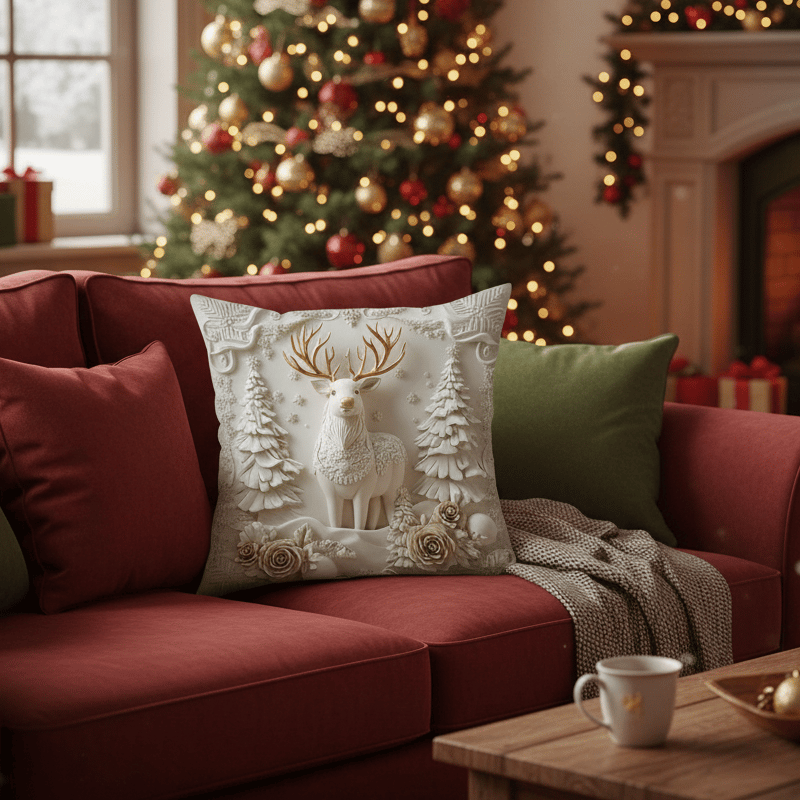 🎅🎁 Festive Christmas Cushion Cover