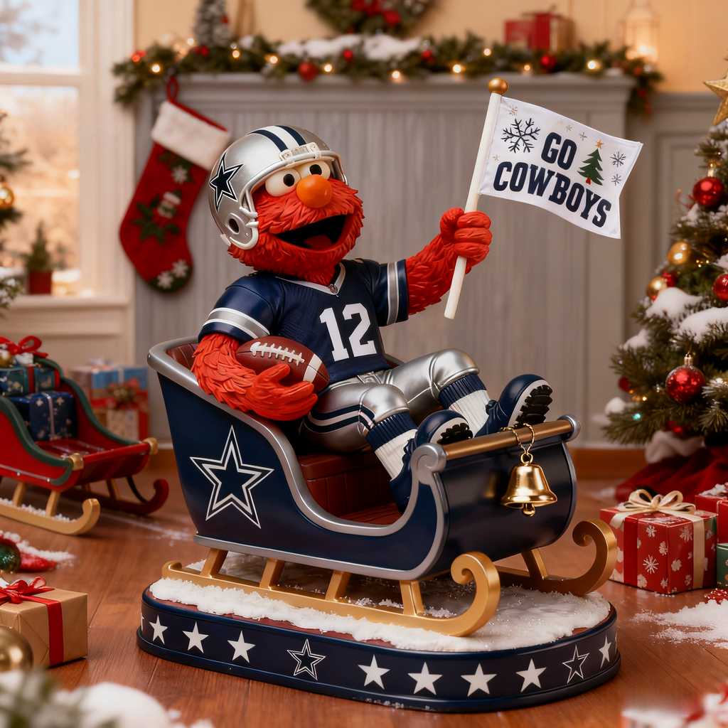 Sesame Street Elmo Holiday Sleigh Collectible Statues