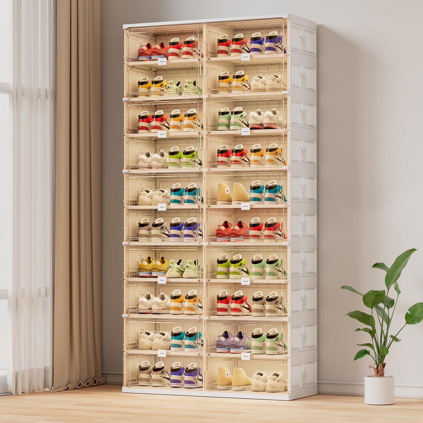 💥Clearance Sale💥Foldable Shoe Rack Shoe Box for Closet Entryway