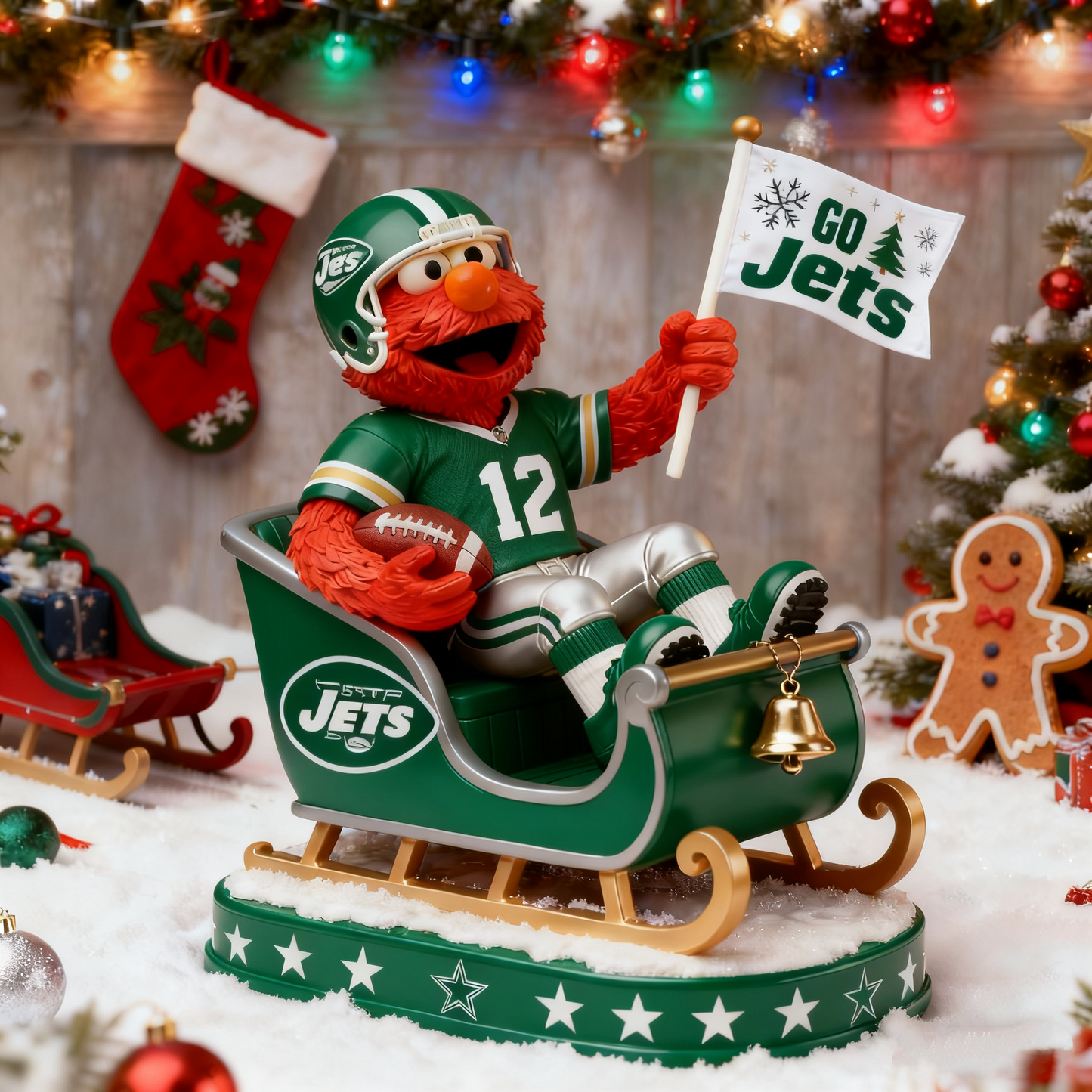 Sesame Street Elmo Holiday Sleigh Collectible Statues