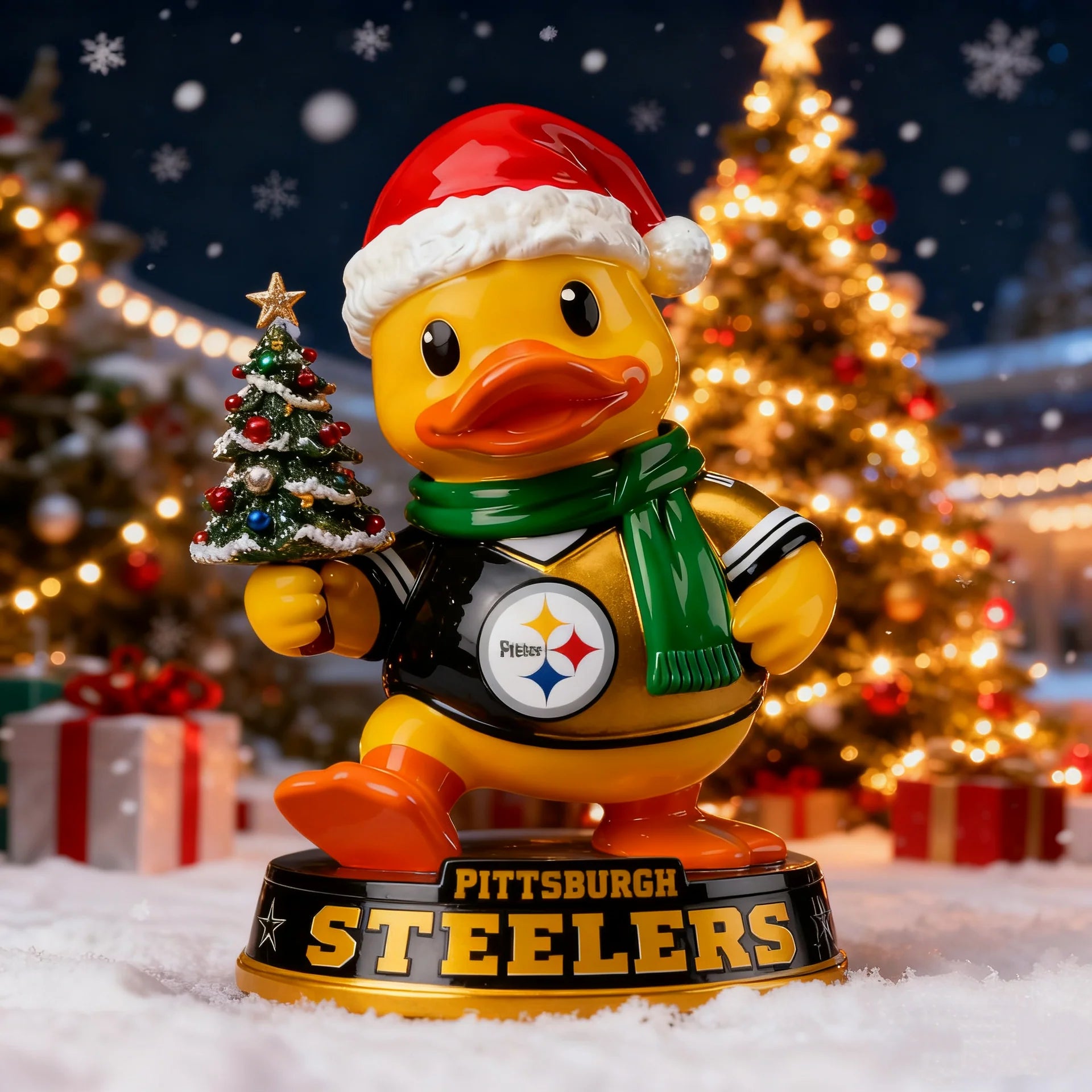 🎁BUY 2 GET 2 FREE🔥Holiday Sparkle & Cheer Christmas Duck Statue