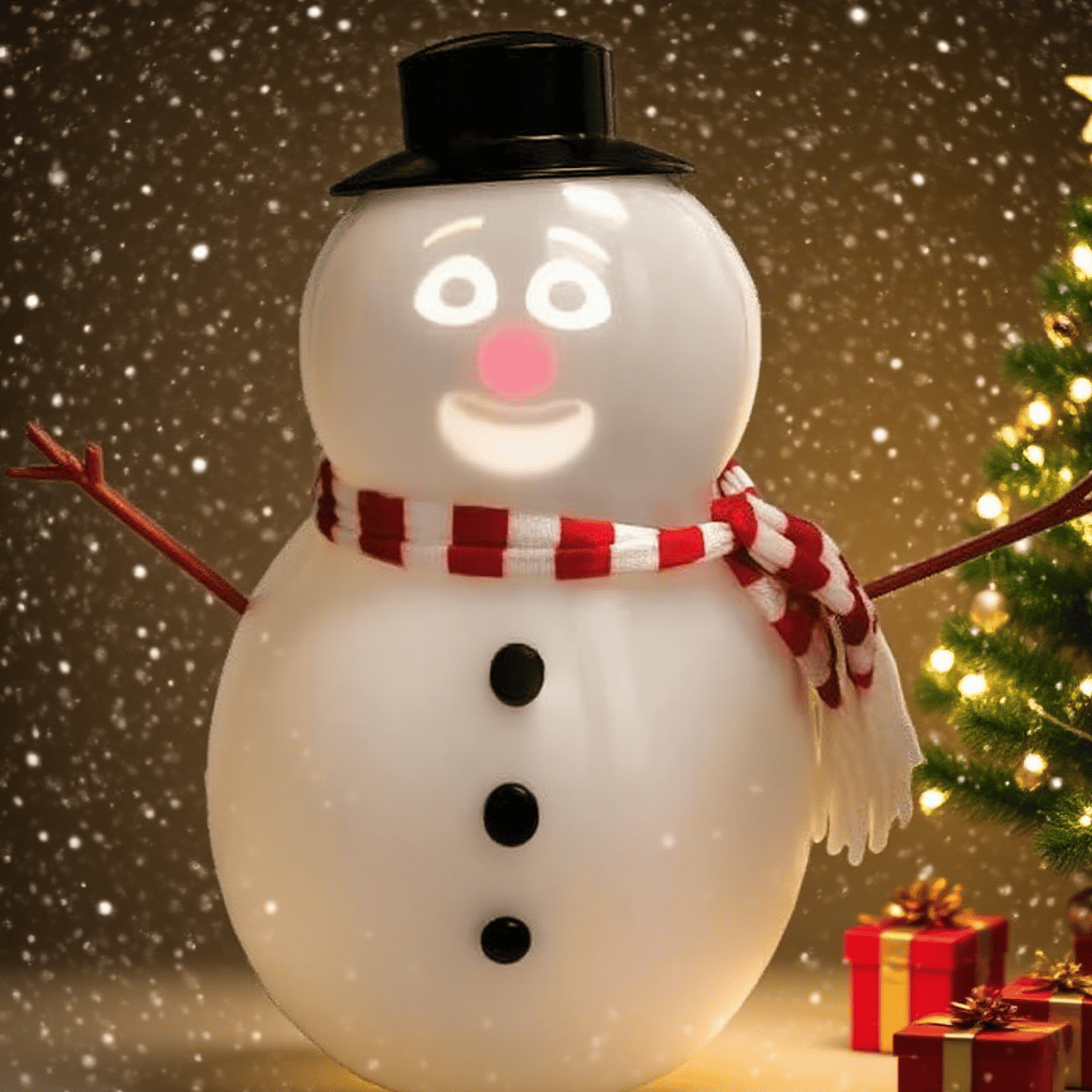 ⛄️Talking Animated  Claus with Snow man Built in Projector & Speaker Plug'n Play🎄