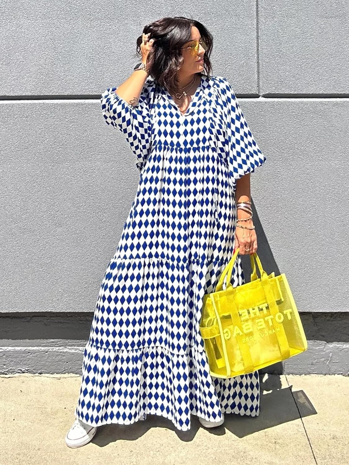 🌈Summer Hot - 💝Bohemian style V-neck puff sleeve floral maxi dress