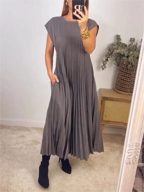 Women's Pleated Simple Elegant Dress✨Buy 2 Free Shipping