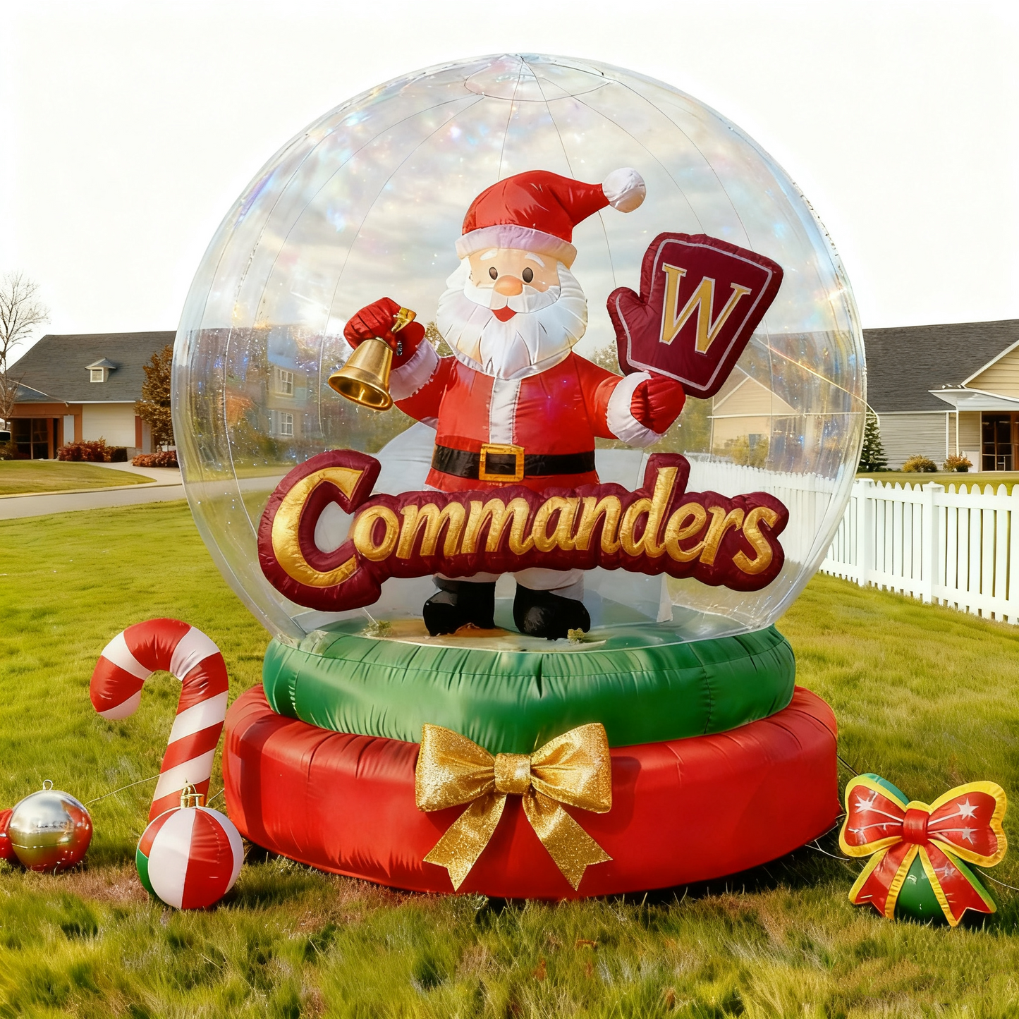 Christmas Inflatable Santa Claus Snowglobe Decoration
