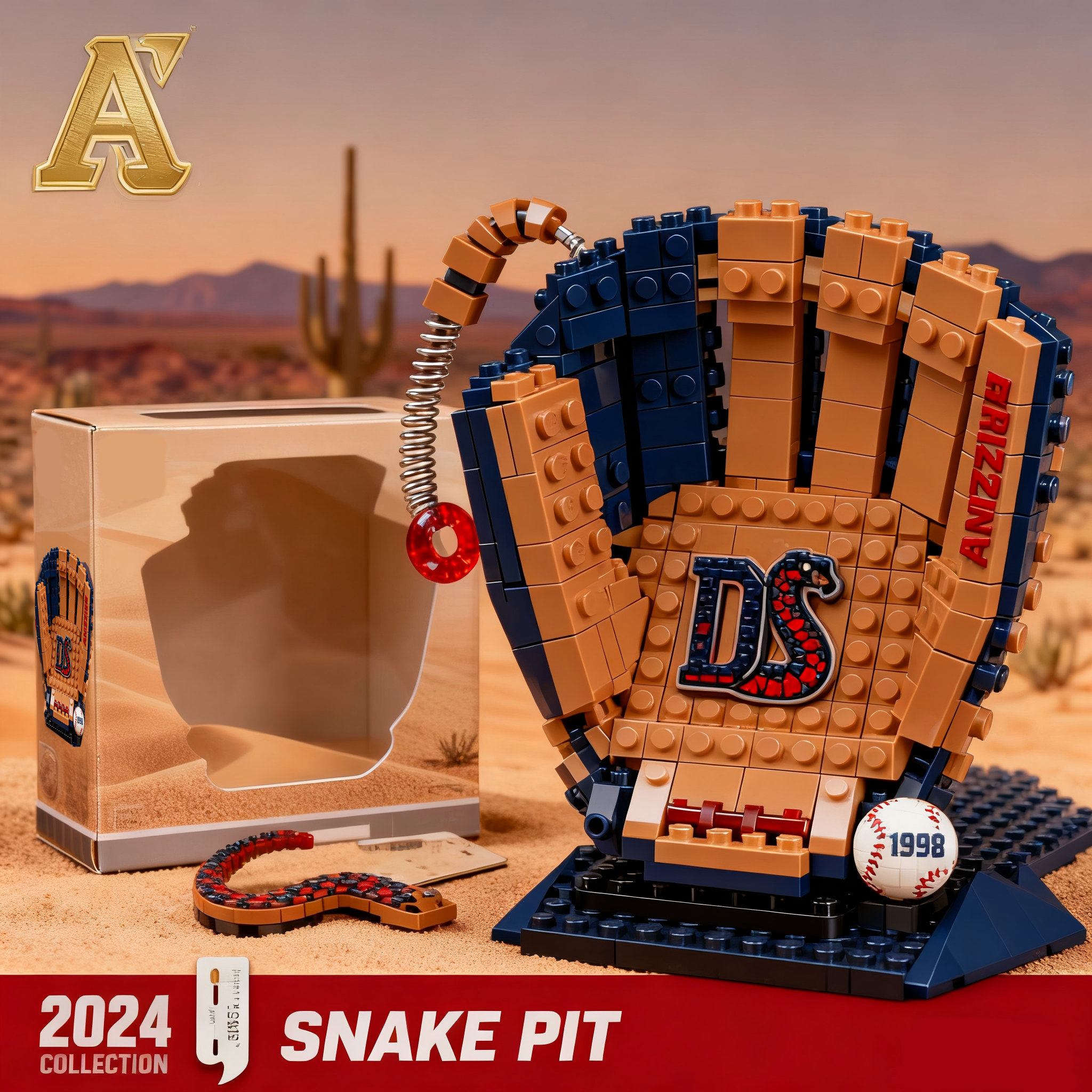 MLB Teams Baseball Glove Building Block Set