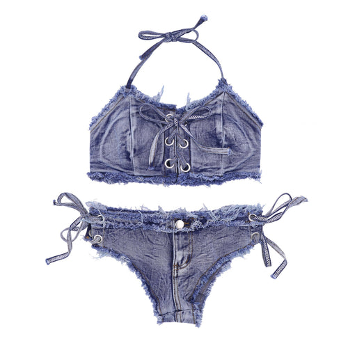2024 New Fashion?? - Women's Sexy Denim Bikini Set ??
