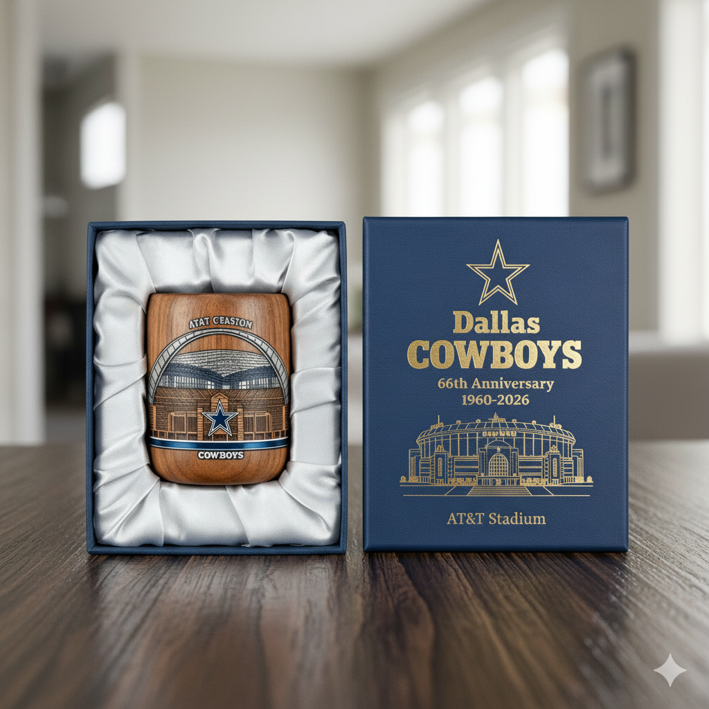 Dallas Cowboys Anniversary Wooden Cup