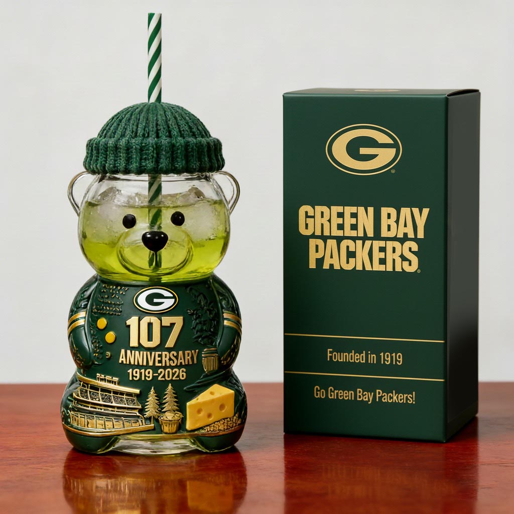 Green Bay Packers 2026 Anniversary Bear Drinkware