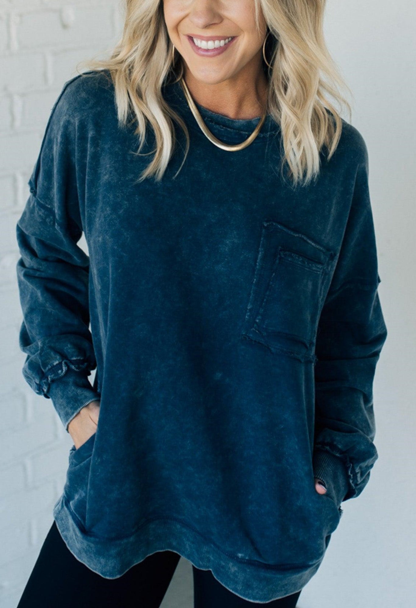 ✨Women's Terry Acid Wash Pullover (Buy 2 Free Shipping)