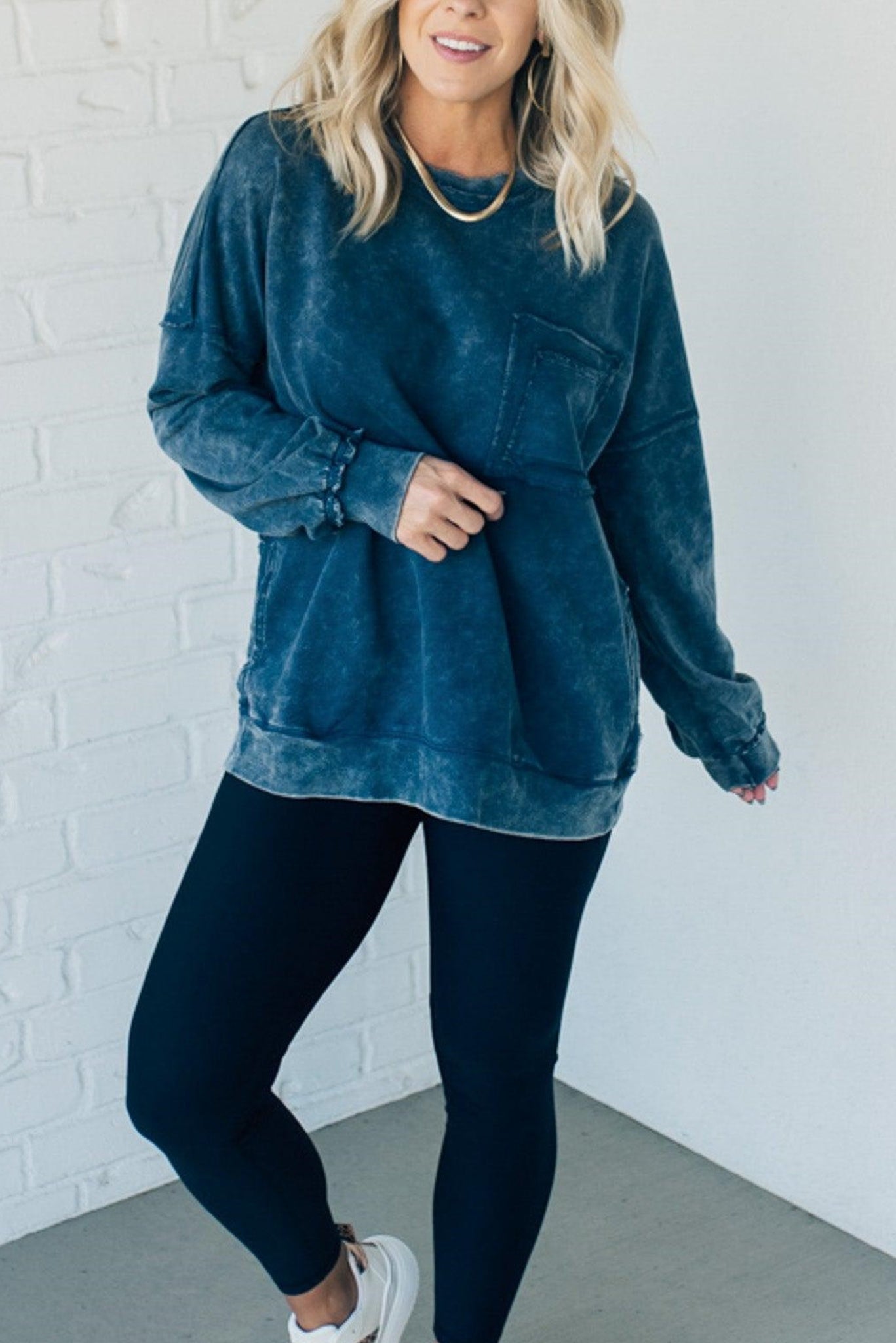 ✨Women's Terry Acid Wash Pullover (Buy 2 Free Shipping)
