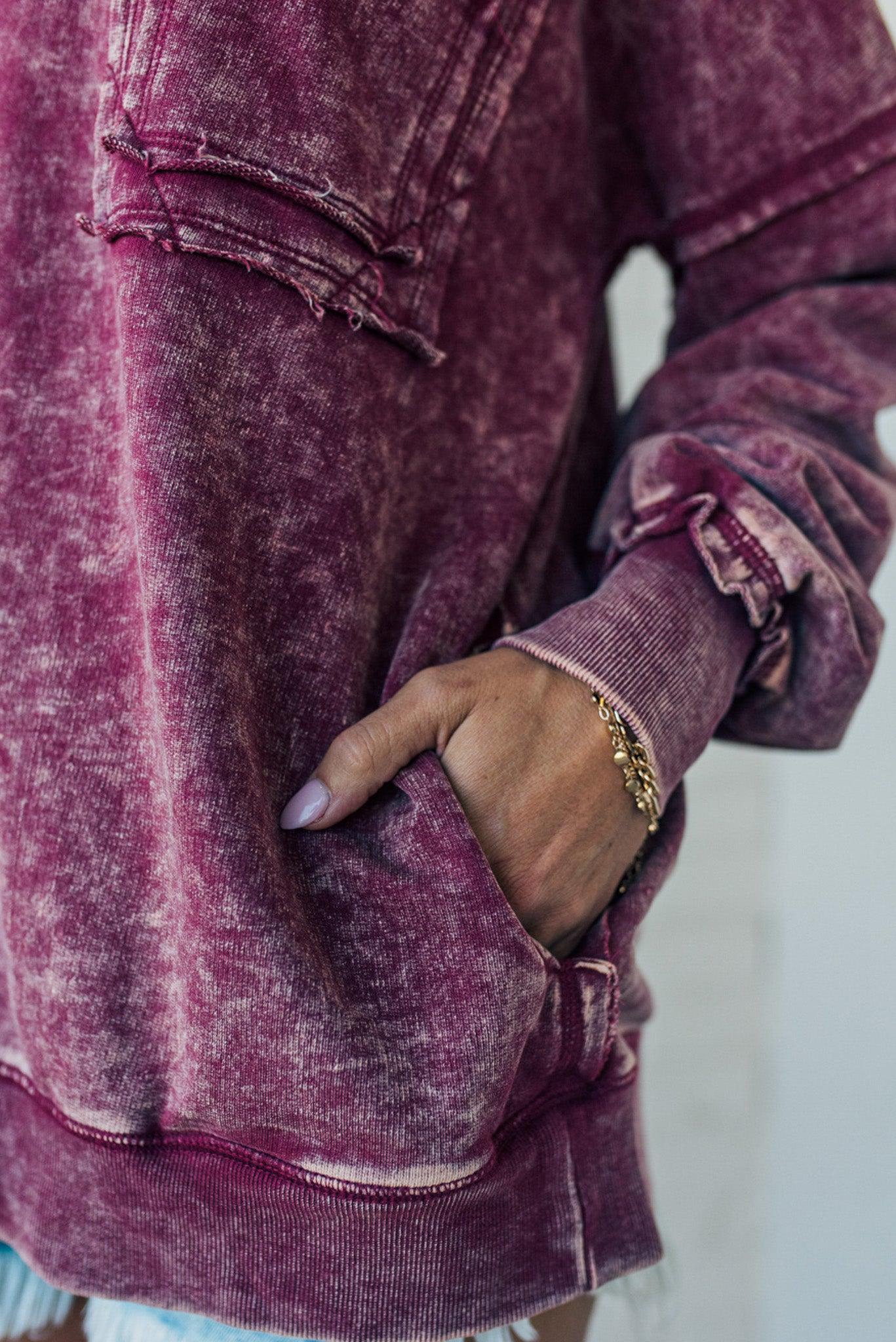✨Women's Terry Acid Wash Pullover (Buy 2 Free Shipping)