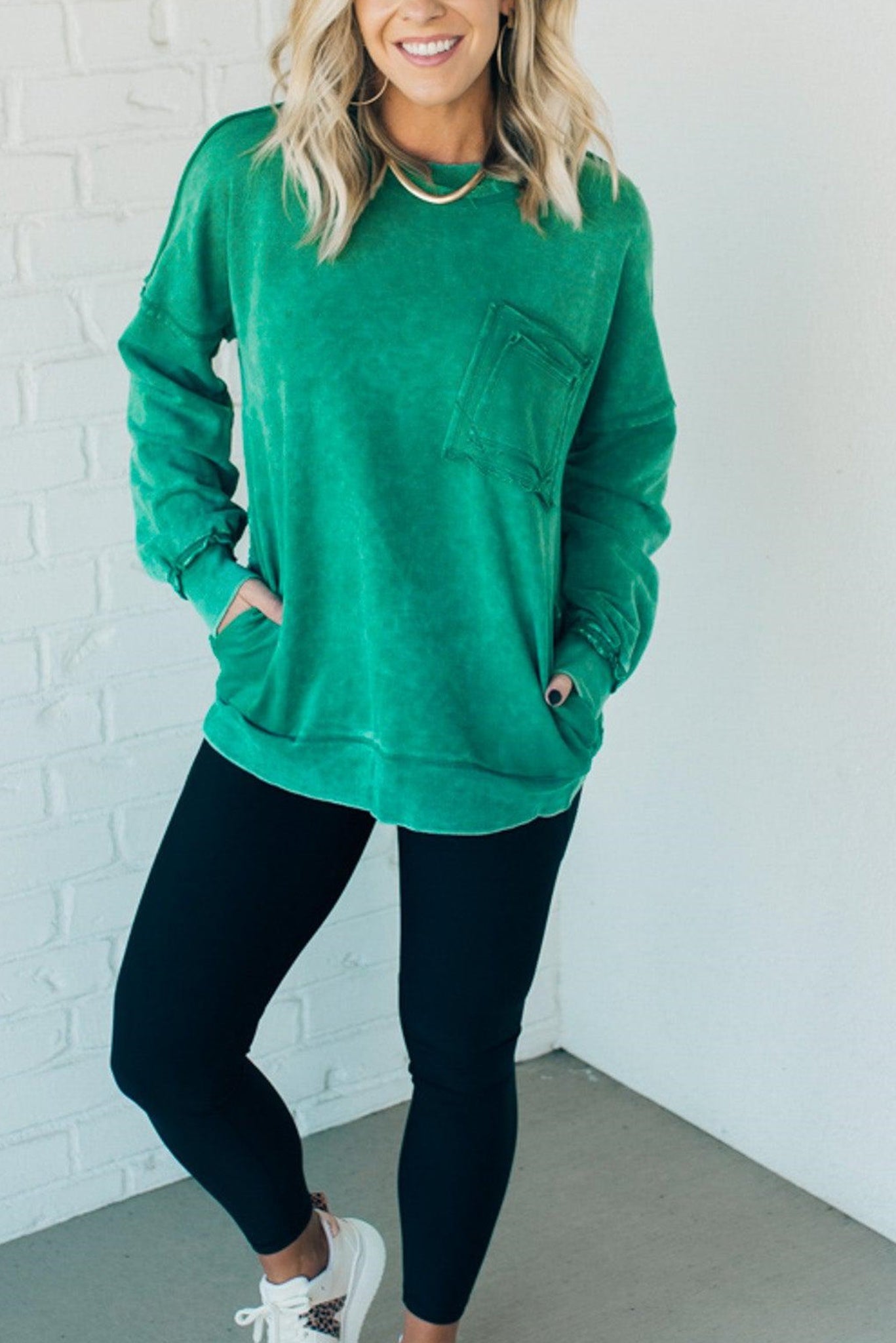 ✨Women's Terry Acid Wash Pullover (Buy 2 Free Shipping)