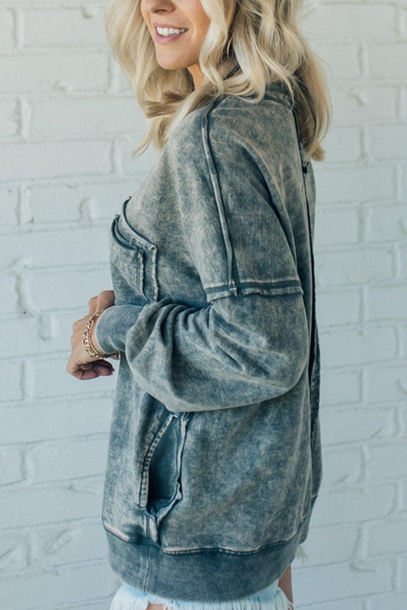 ✨Women's Terry Acid Wash Pullover (Buy 2 Free Shipping)