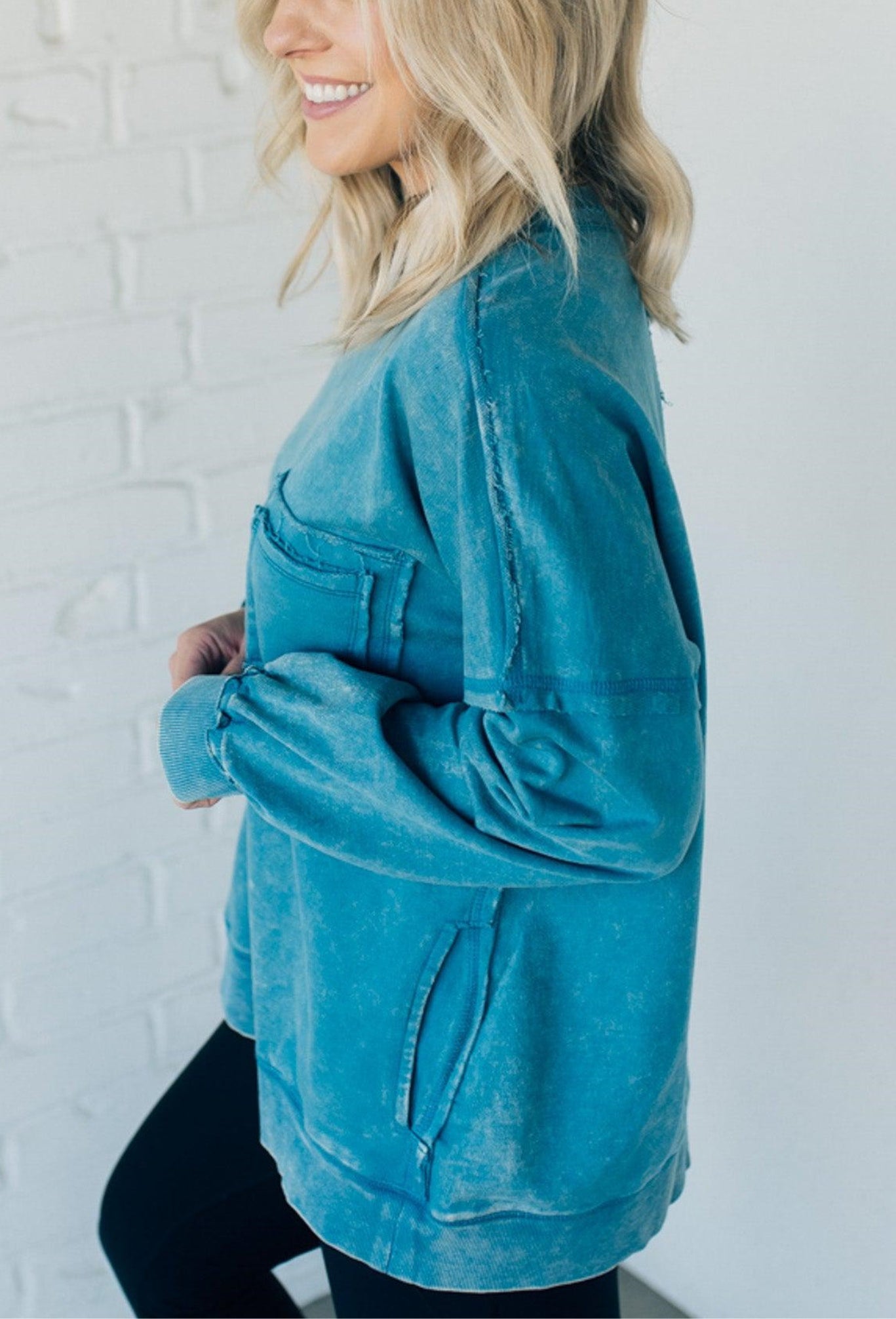 ✨Women's Terry Acid Wash Pullover (Buy 2 Free Shipping)