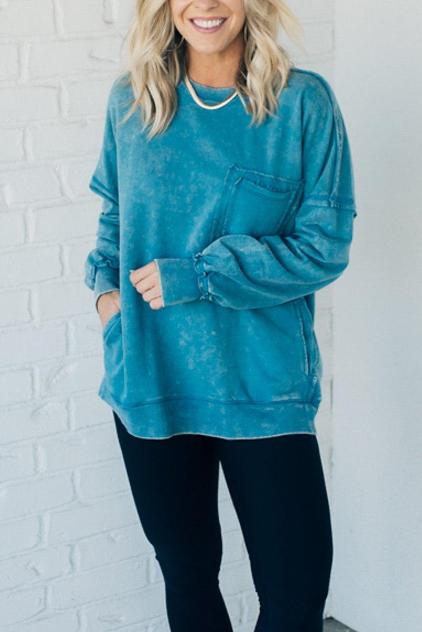 ✨Women's Terry Acid Wash Pullover (Buy 2 Free Shipping)