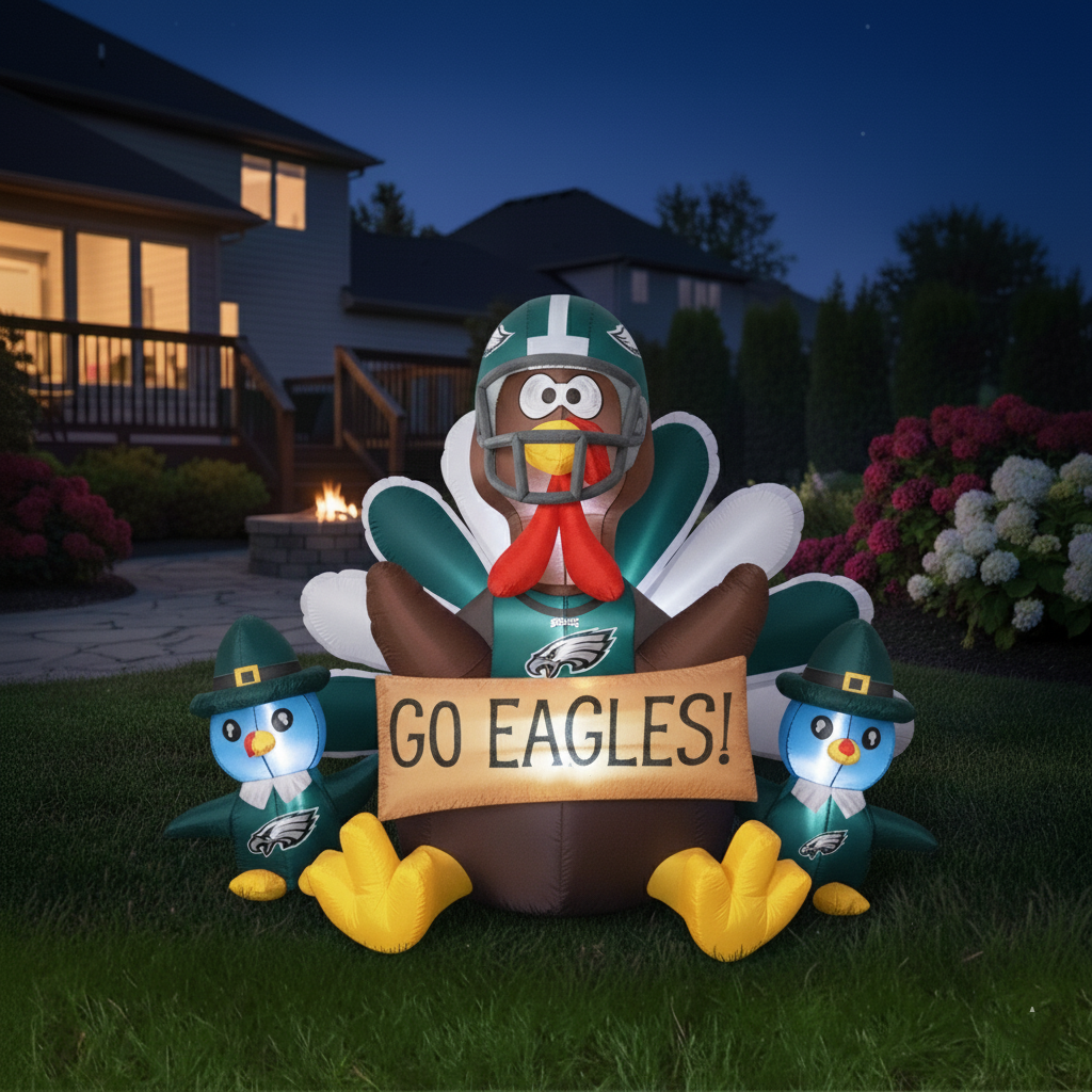 🎁BUY 2 GET 2 FREE🔥 NFL Team Inflatable Thanksgiving Turkey Decoration🦃