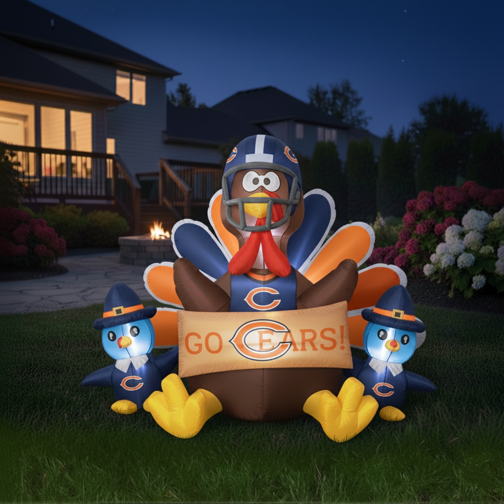 🎁BUY 2 GET 2 FREE🔥 NFL Team Inflatable Thanksgiving Turkey Decoration🦃