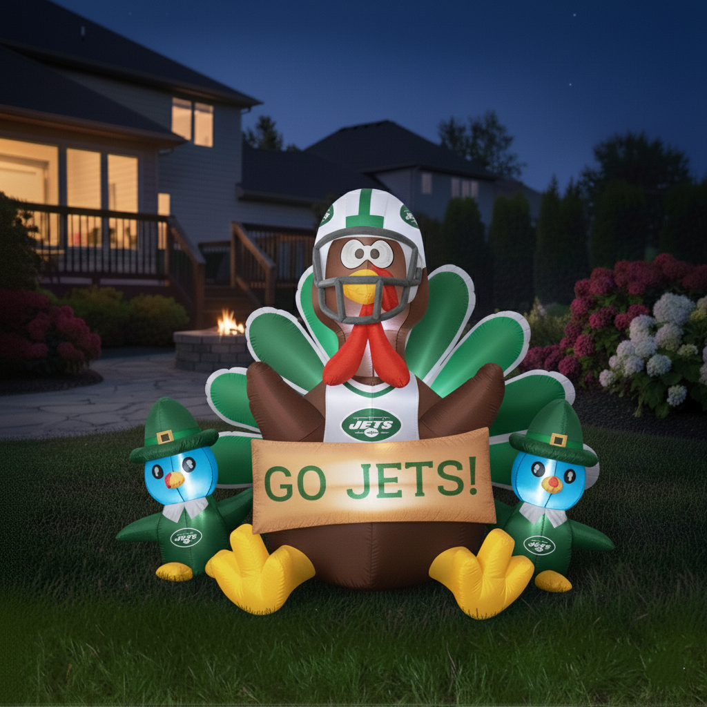 🎁BUY 2 GET 2 FREE🔥 NFL Team Inflatable Thanksgiving Turkey Decoration🦃