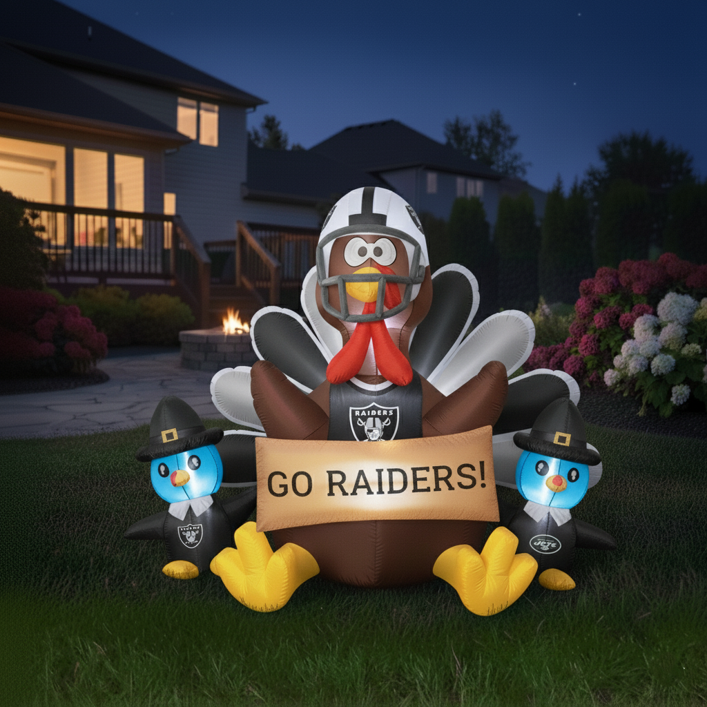 🎁BUY 2 GET 2 FREE🔥 NFL Team Inflatable Thanksgiving Turkey Decoration🦃