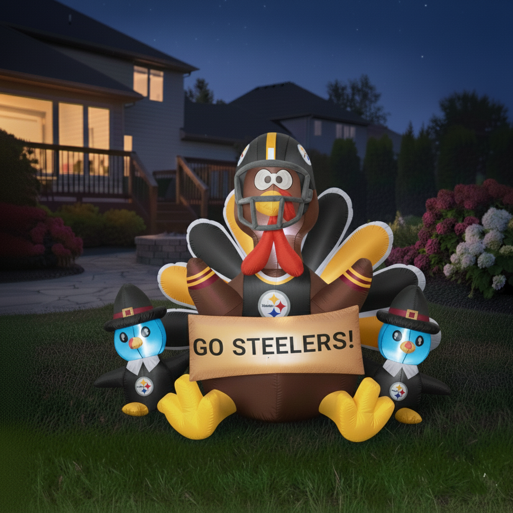 🎁BUY 2 GET 2 FREE🔥 NFL Team Inflatable Thanksgiving Turkey Decoration🦃