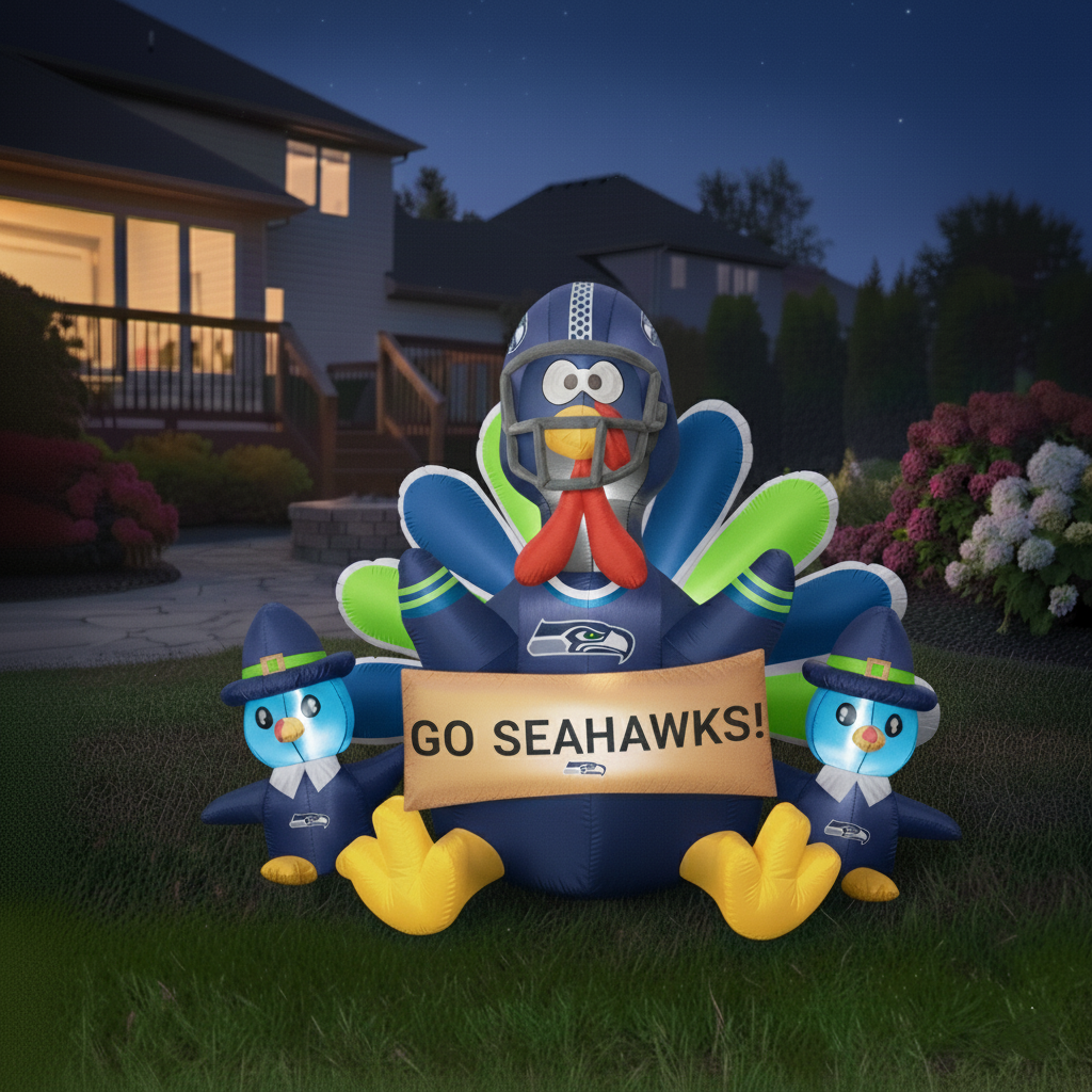 🎁BUY 2 GET 2 FREE🔥 NFL Team Inflatable Thanksgiving Turkey Decoration🦃