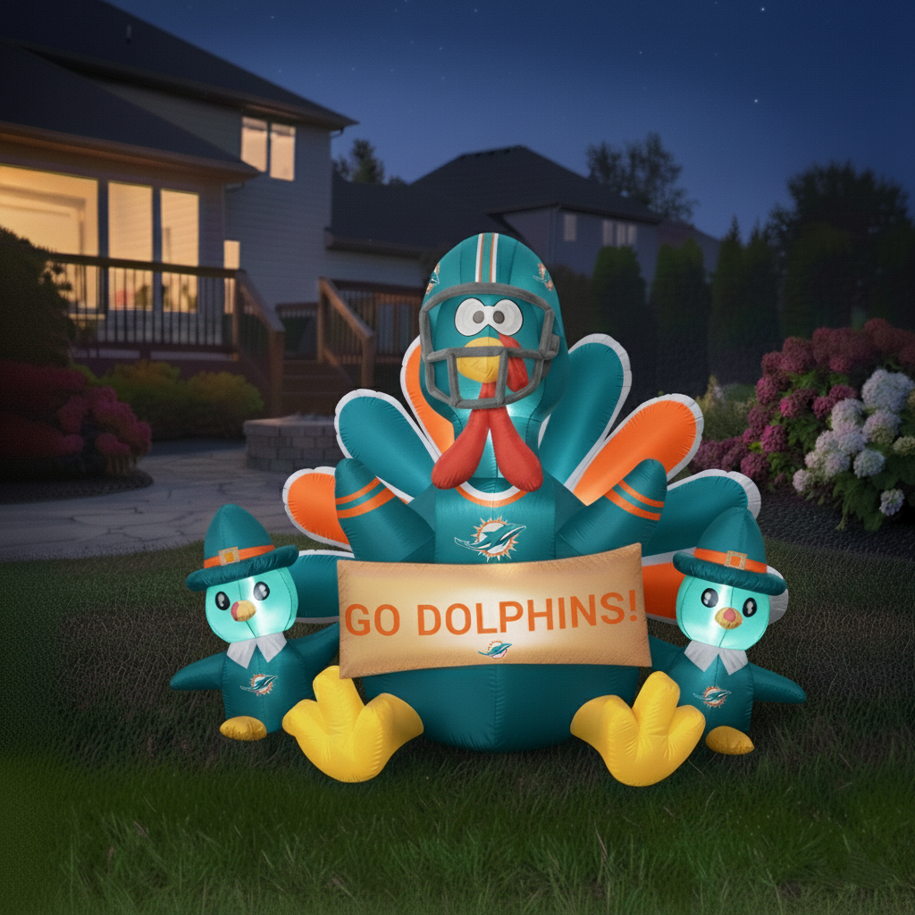 🎁BUY 2 GET 2 FREE🔥 NFL Team Inflatable Thanksgiving Turkey Decoration🦃