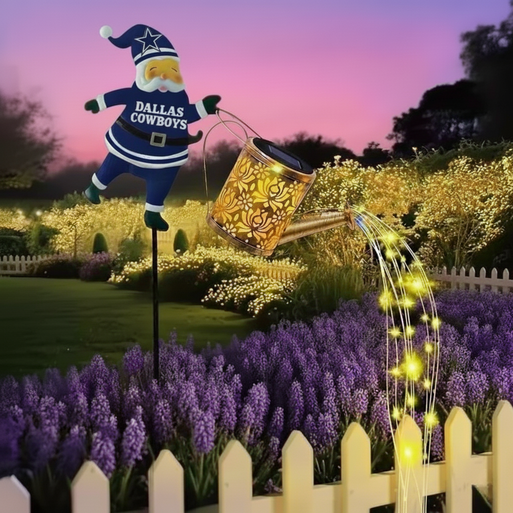🎁BUY 2 GET 2 FREE🔥NFL Santa Garden Decor with Solar Watering Can Light