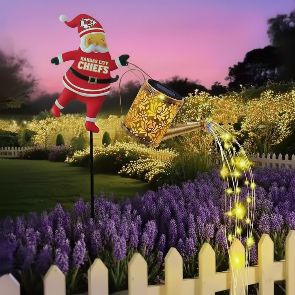 🎁BUY 2 GET 2 FREE🔥NFL Santa Garden Decor with Solar Watering Can Light