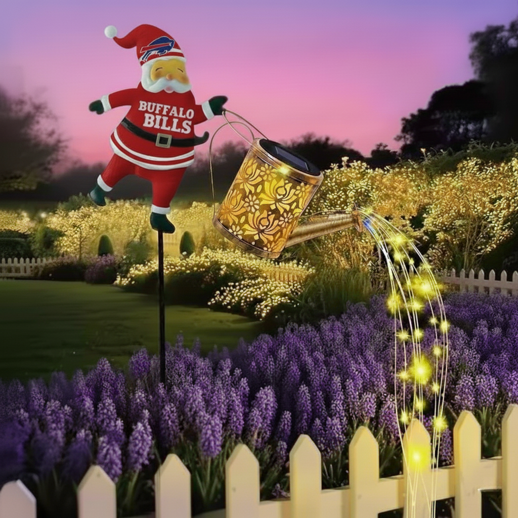 🎁BUY 2 GET 2 FREE🔥NFL Santa Garden Decor with Solar Watering Can Light