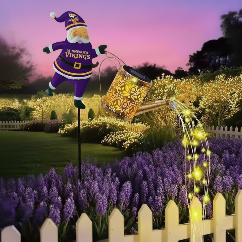 🎁BUY 2 GET 2 FREE🔥NFL Santa Garden Decor with Solar Watering Can Light