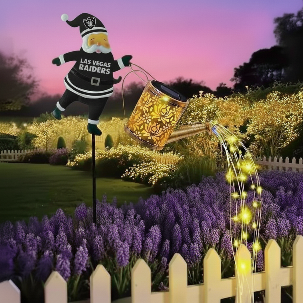 🎁BUY 2 GET 2 FREE🔥NFL Santa Garden Decor with Solar Watering Can Light