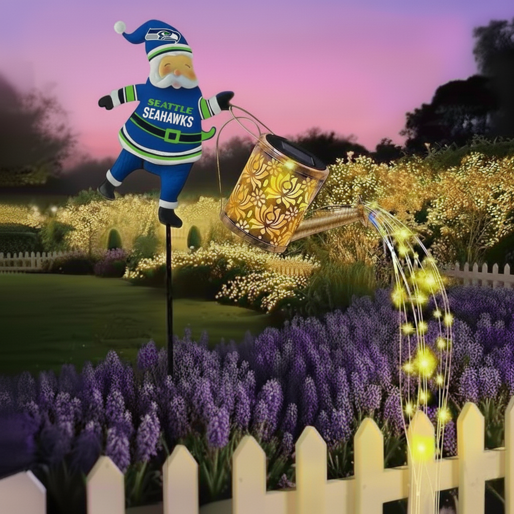 🎁BUY 2 GET 2 FREE🔥NFL Santa Garden Decor with Solar Watering Can Light