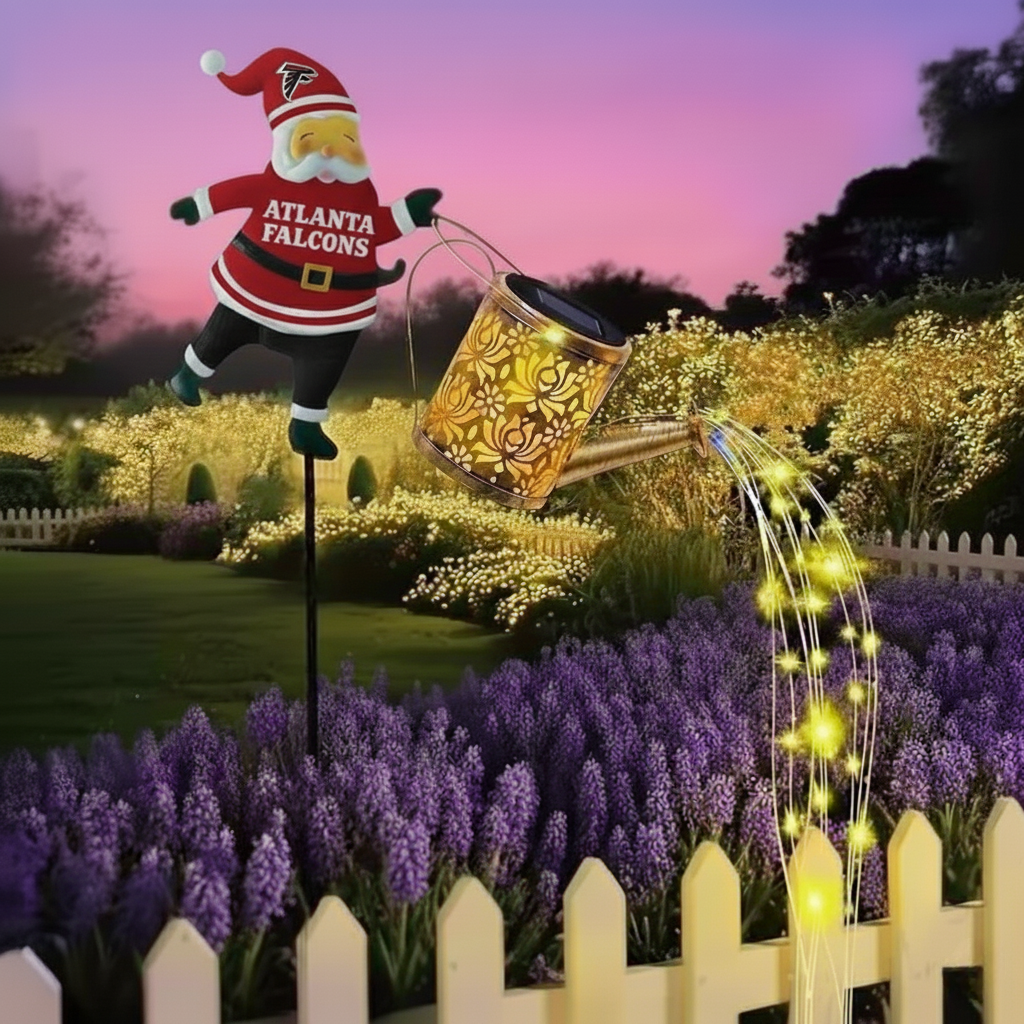 🎁BUY 2 GET 2 FREE🔥NFL Santa Garden Decor with Solar Watering Can Light