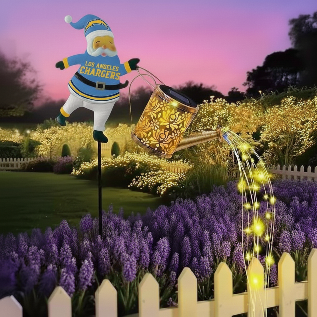 🎁BUY 2 GET 2 FREE🔥NFL Santa Garden Decor with Solar Watering Can Light