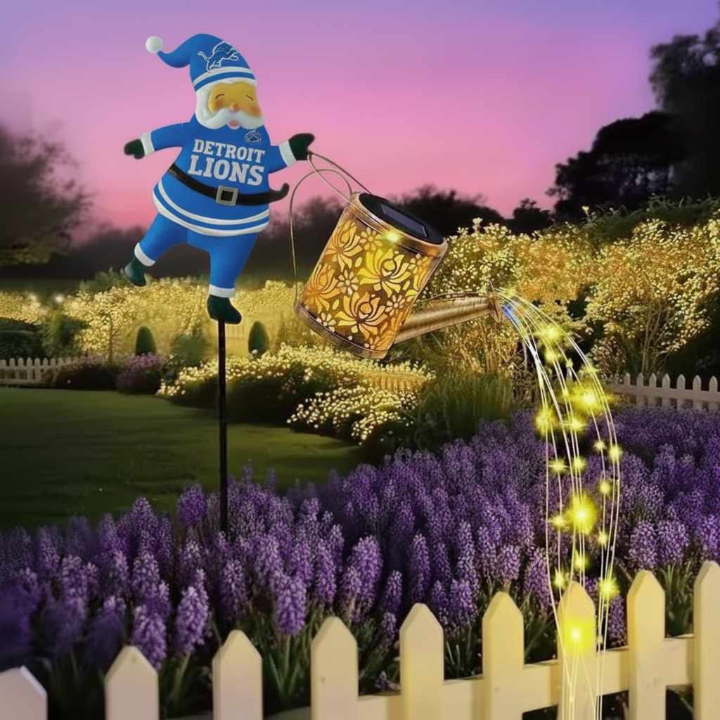 🎁BUY 2 GET 2 FREE🔥NFL Santa Garden Decor with Solar Watering Can Light