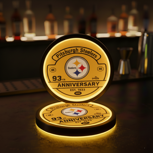 Pittsburgh Steelers 93rd Anniversary LED Light-Up Coaster