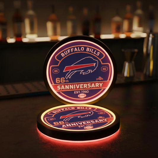 Celebrate 66 Years of Excellence with the Buffalo Bills LED Light-Up Coaster