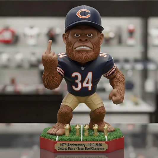 Chicago Bears 107th Anniversary Champion Figurine – Funny Bigfoot Figurine(1919–2026)