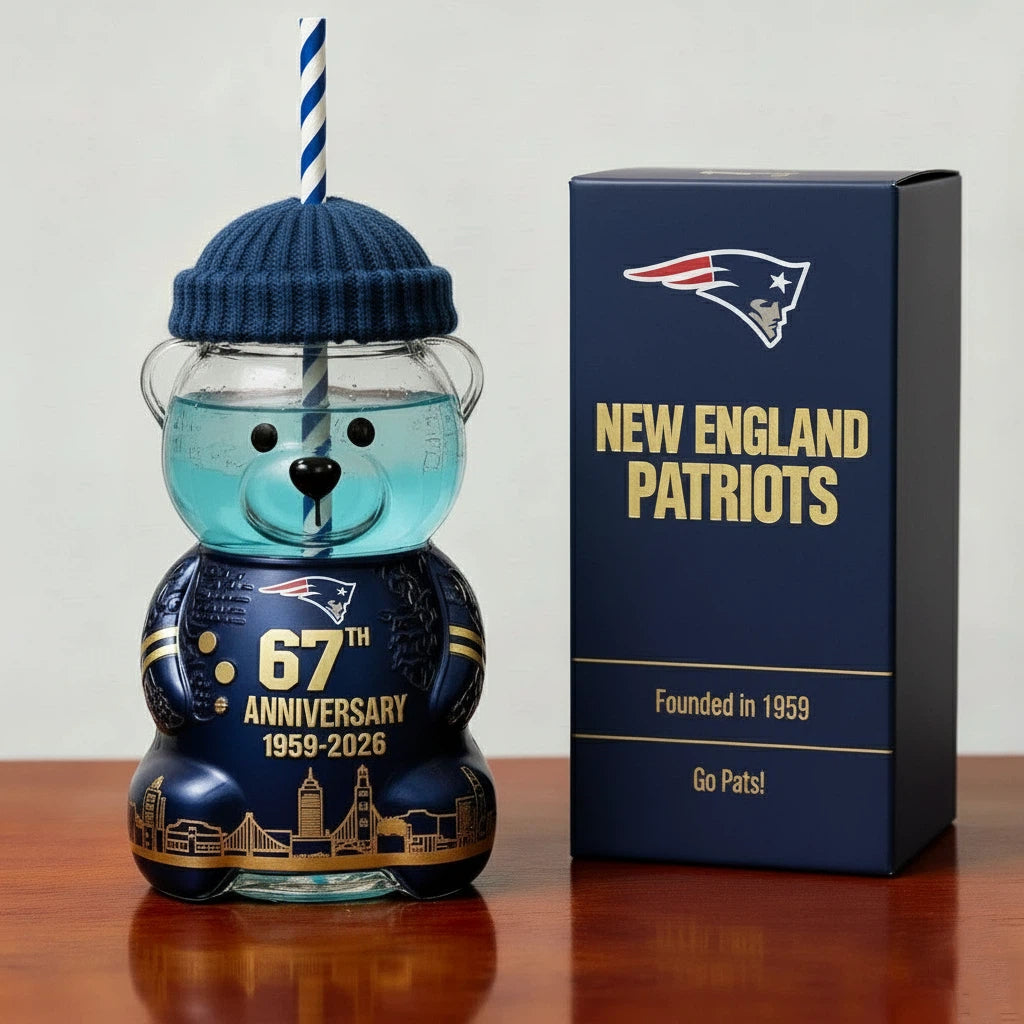New England Patriots 2026 Anniversary Bear Drinkware