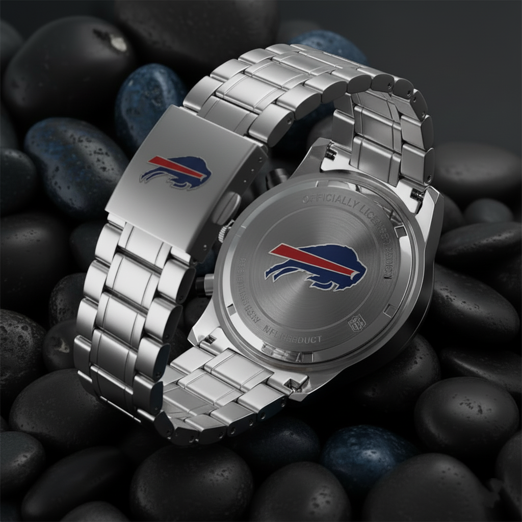 Buffalo Bills 66th Anniversary Commemorative Stainless Steel Watch (1960–2026)