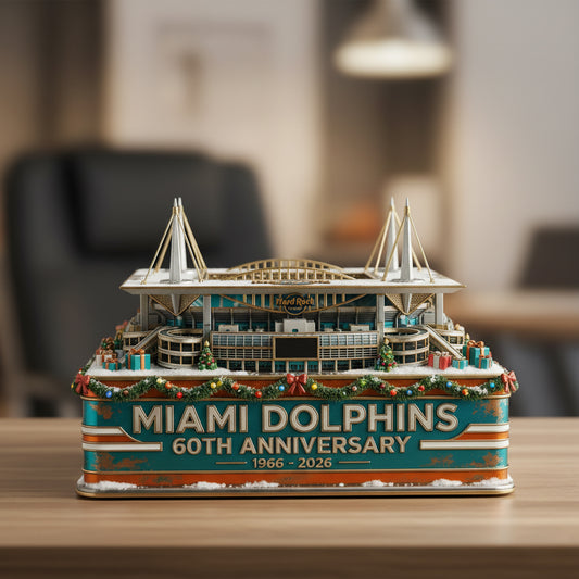 Miami Dolphins 60th Anniversary Hard Rock Stadium Collectible Model