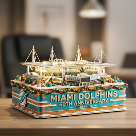 Miami Dolphins 60th Anniversary Hard Rock Stadium Collectible Model