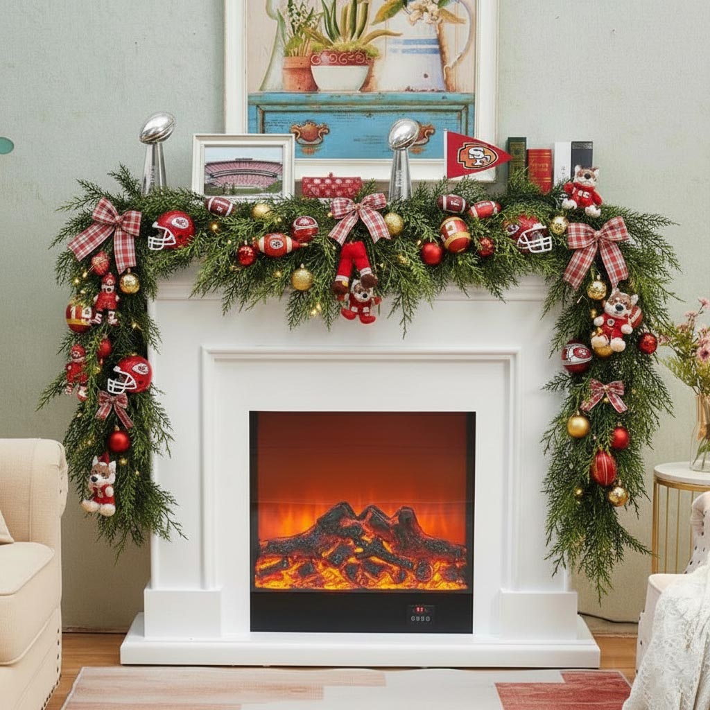 💥Buy 2 Get 2 Free🛏️NFL Team Artificial Cedar Garland